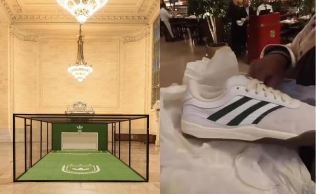 Kith x adidas installation inside Grand Central (left) and the Kith x adidas Koresco Nationals (right)