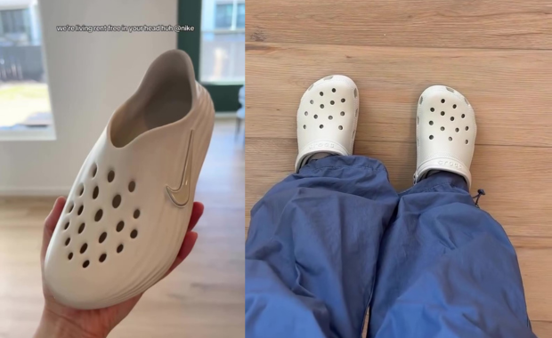 Crocs calling out Nike on the brand's Instagram Story